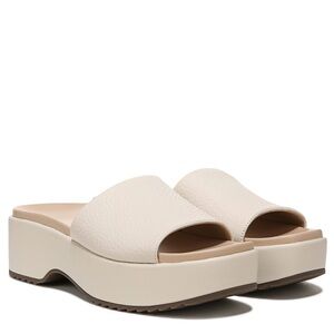 Vionic NWOB Trista Slide Cream Platform Sandals In Cream Ivory Size 8.5